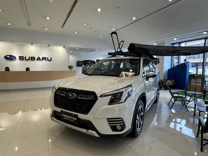 車款實裝系列》Subaru Forester展間實裝：車頂架+車邊帳+腳踏車架